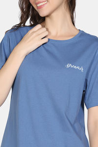 Zivame 2 Mile Fashion Knit Cotton Loungewear Set - Dutch Canal — thumbnail 8